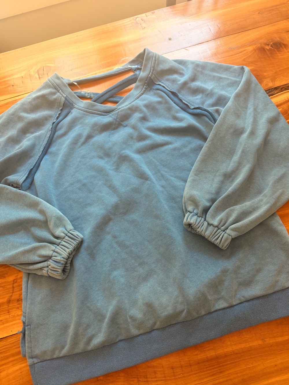 POL Light Blue Knit Sweatshirt, Size Small, Oversized, Cobalt Blue 💙💙